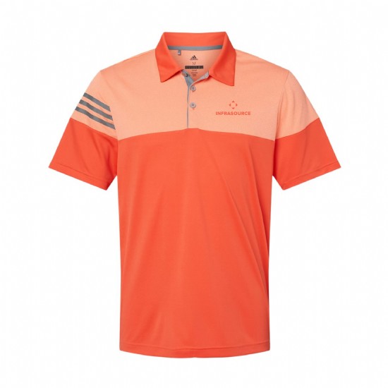 Adidas Heathered 3-Stripes Colorblock Polo #2